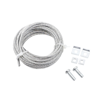 Liftaway Steel Cable & Connectors - 4m Galvanised, Durable Repair Kit for Garage/Shed Doors