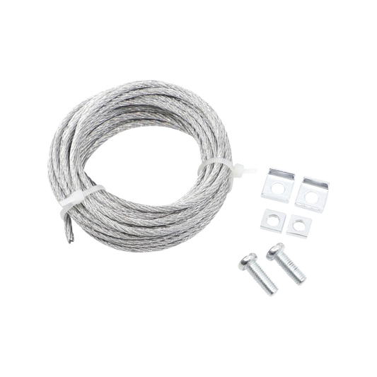 Liftaway Steel Cable & Connectors - 4m Galvanised, Durable Repair Kit for Garage/Shed Doors
