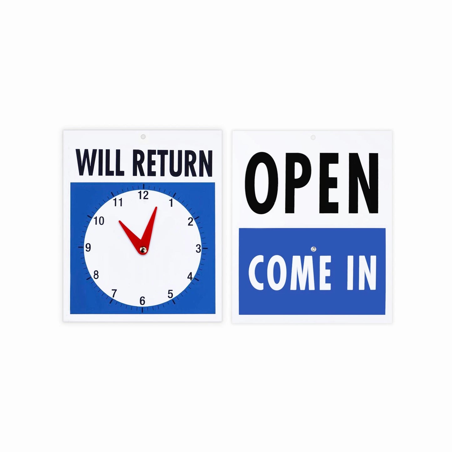 Sandleford Will Return Clock Sign - Indoor/Outdoor, UV-Resistant, Adjustable Time Display