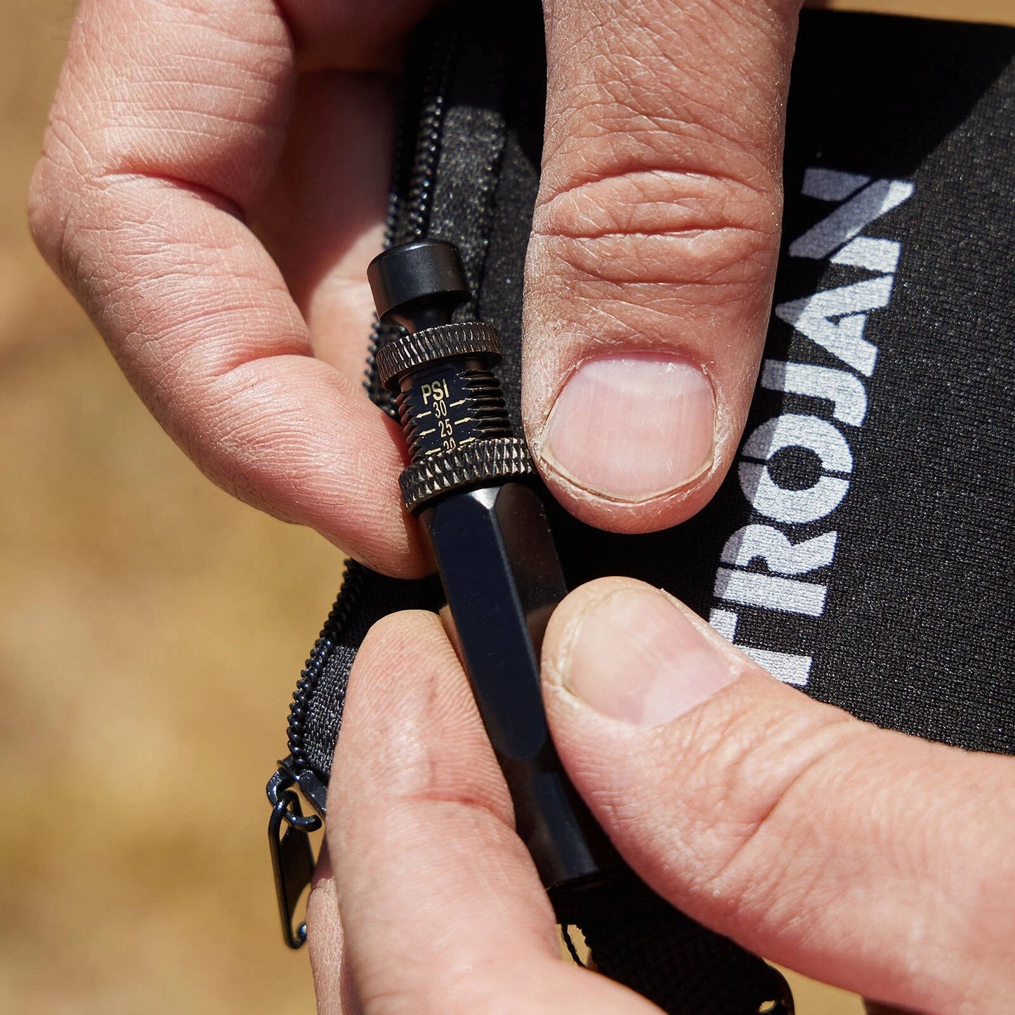 Trojan Tyre Deflators 4 Pcs - Adjustable 5-30psi, Auto Shut Off, Simultaneous Deflation