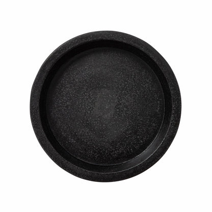 Northcote Pottery Black Terrazzo Look Saucer 47x47cm, Durable Fibreclay, Weather Resistant
