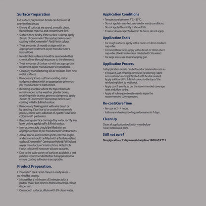 Crommelin 10L Red Fox Waterproof Exterior Paint - Fix & Finish, UV Resistant, Low VOC