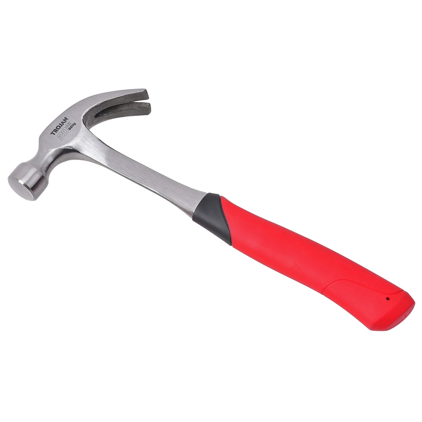 Trojan 20oz Steel Claw Hammer, Induction Hardened, All Steel, Lifetime Warranty