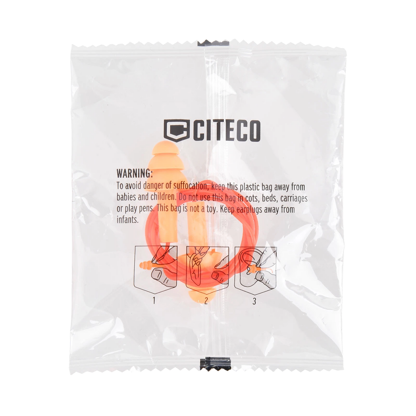 CITECO Corded Silicone Ear Plugs, Reusable, 50 Pairs, Universal Fit, Noise Reduction