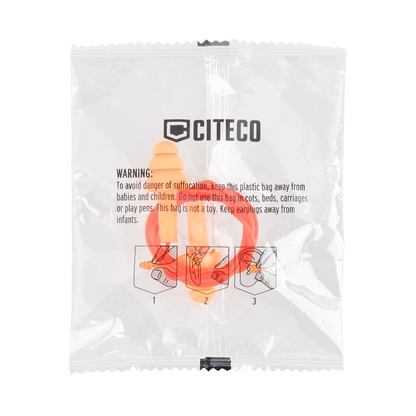 CITECO Corded Silicone Ear Plugs, Reusable, 50 Pairs, Universal Fit, Noise Reduction