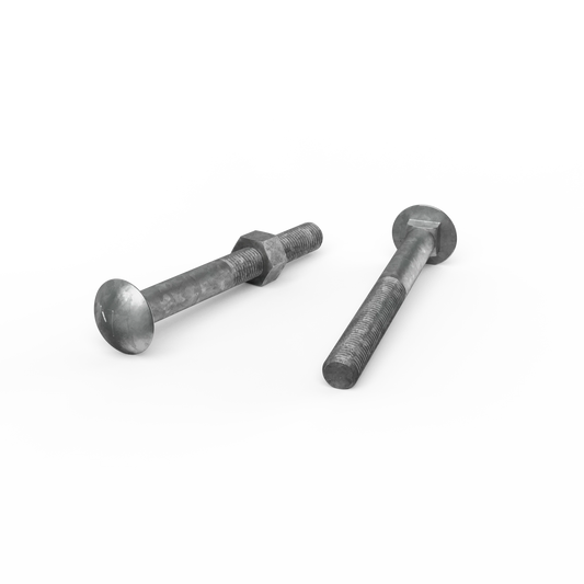 ZENITH M16 x 150mm Galvanised Cup Head Bolts & Nuts - Corrosion Resistant, AS Compliant