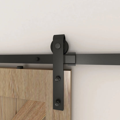 Rolltrak Matte Black Barn Door Track 3000mm - Industrial Style, Easy Install, 100kg Capacity