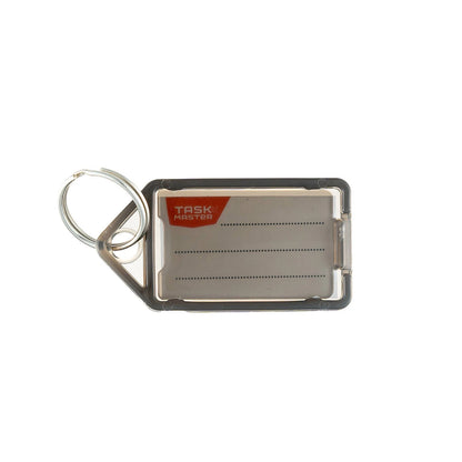 Taskmaster Black Key Tags 56x29x6mm, 50 Pack - Durable, Easy Labeling, Secure Attachment