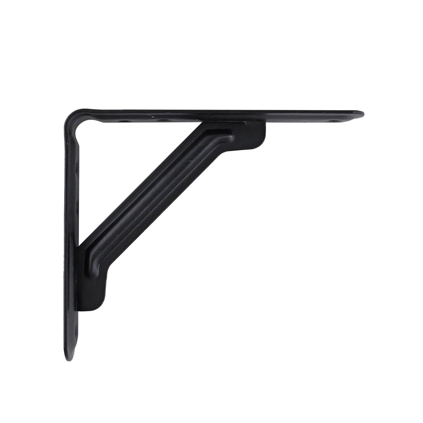 Carinya Black Light Stayed Bracket 150x125mm, 100kg Load, Powder Coated Steel