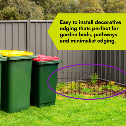 Jack Black Steel Garden Edging Panel 760x890mm, Decorative & Durable