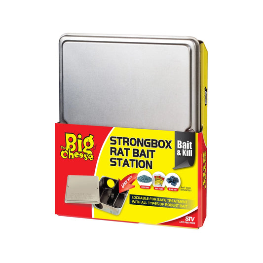 The Big Cheese Strongbox Tamper-Resistant Metal Rat Bait Station for Indoor Use