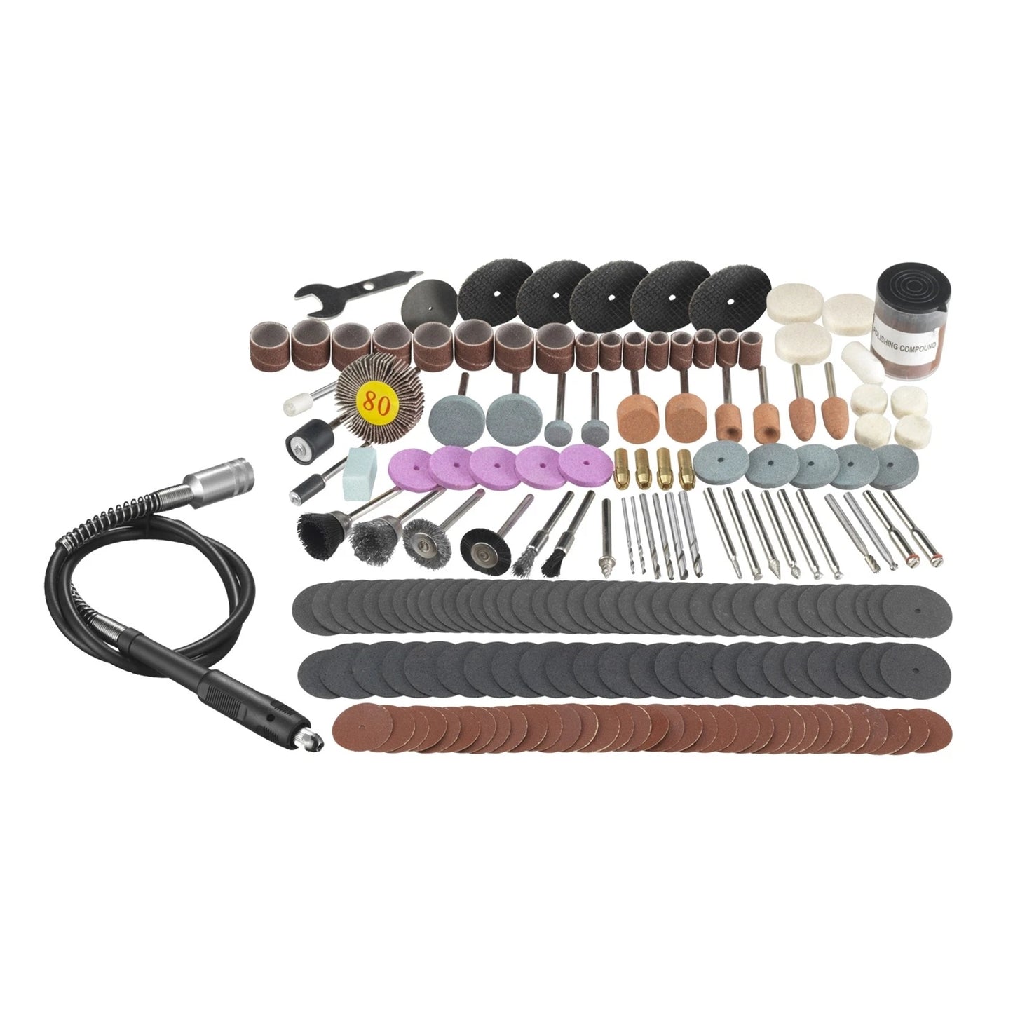 Ozito 170W Rotary Tool Kit with 190 Accessories, Flexible Shaft, Variable Speed Control