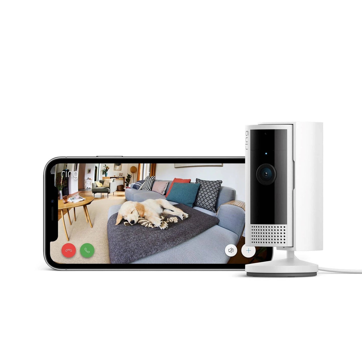 Ring 2nd Gen Indoor Camera White - 1080p HD, Motion Alerts, Two-Way Talk, Privacy Cover