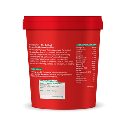 Scotts Osmocote 1kg Tomato Vegetable Herb Fertiliser, 6-Month Nutrient Release, Water Absorption