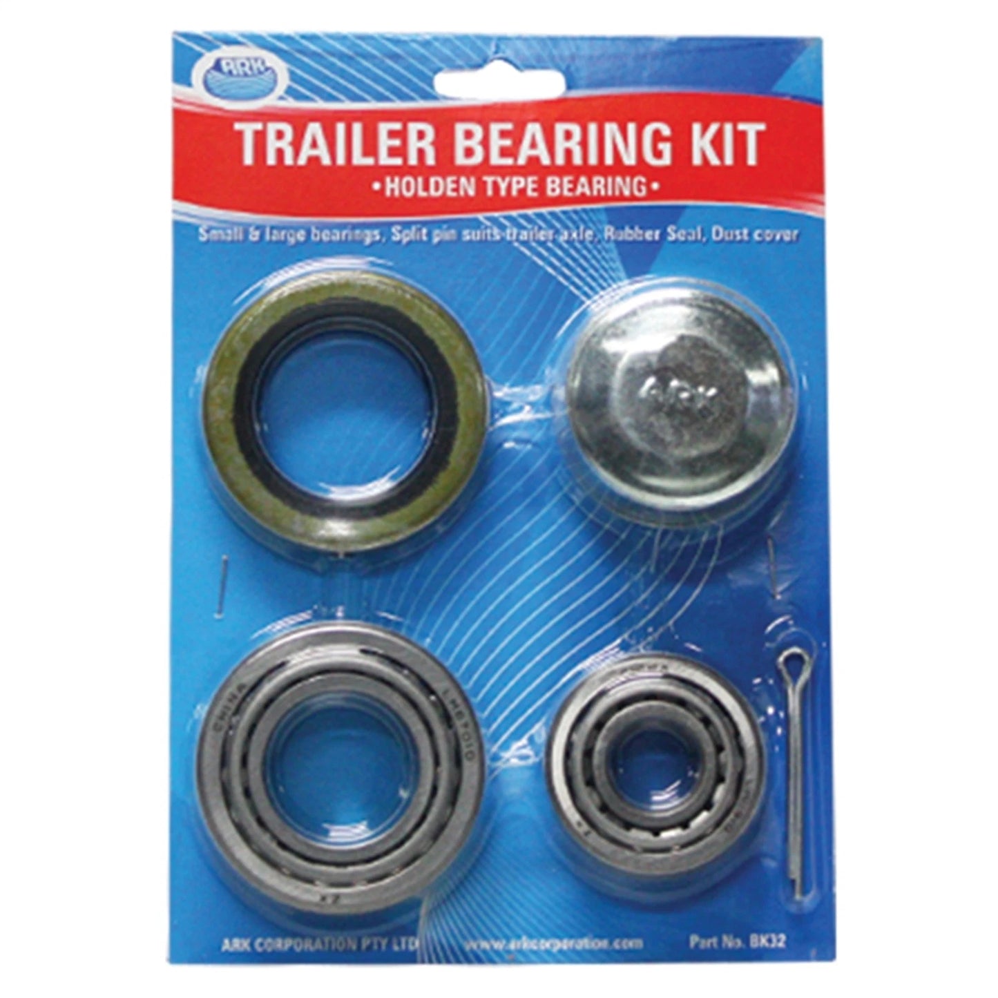 Ark Ford Trailer Bearing Kit for 45mm Axles - Complete Hub Replacement, SL Bearings