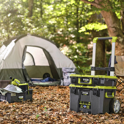 Ryobi LINK™ Rolling Toolbox & Crate, Modular, Impact-Resistant, IP65 Water/Dust Resistant