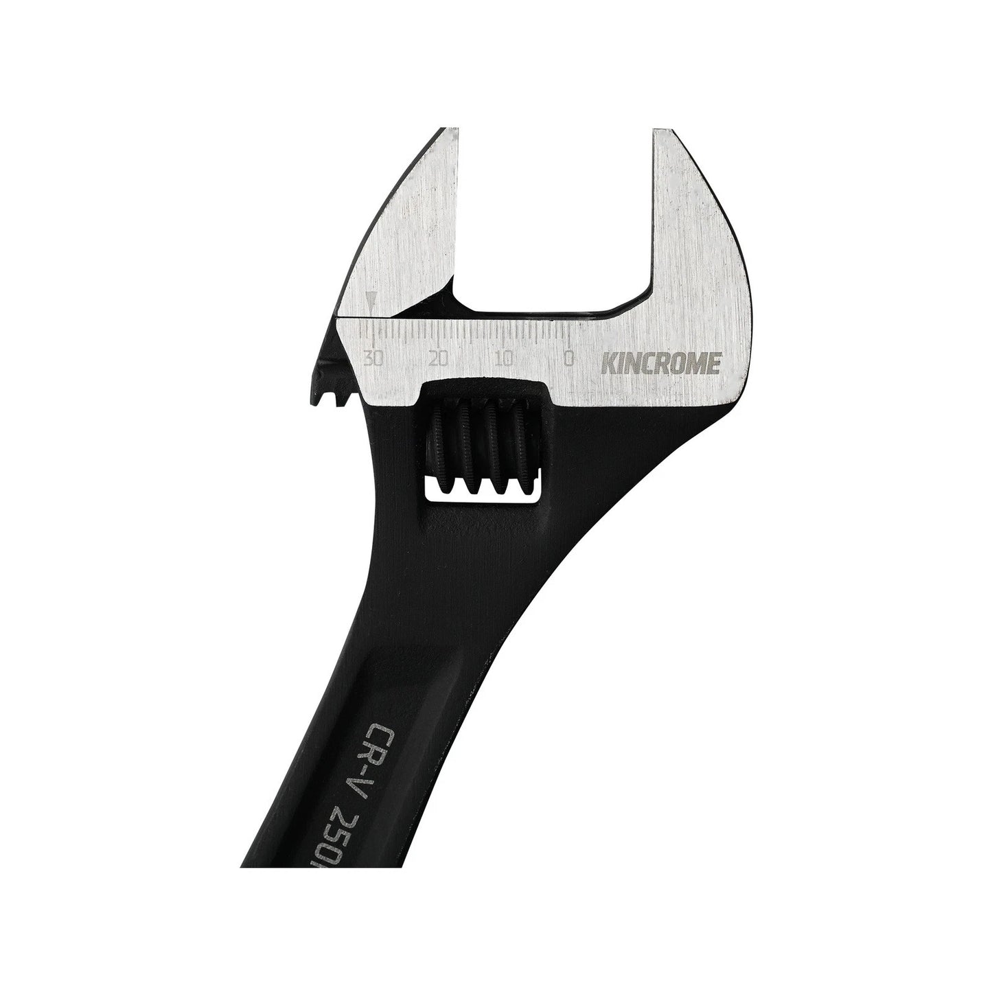 Kincrome Adjustable Wrench 250mm, 28mm Jaw, Black Phosphate, CR-V Steel