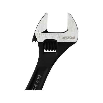 Kincrome Adjustable Wrench 250mm, 28mm Jaw, Black Phosphate, CR-V Steel