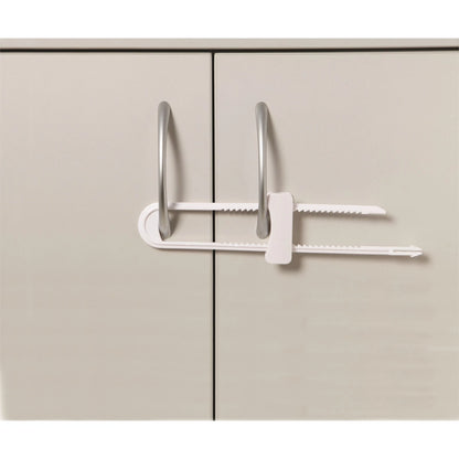 Dreambaby Child Safety Sliding Cabinet Lock, Durable Nylon, Portable, Child-Resistant, White