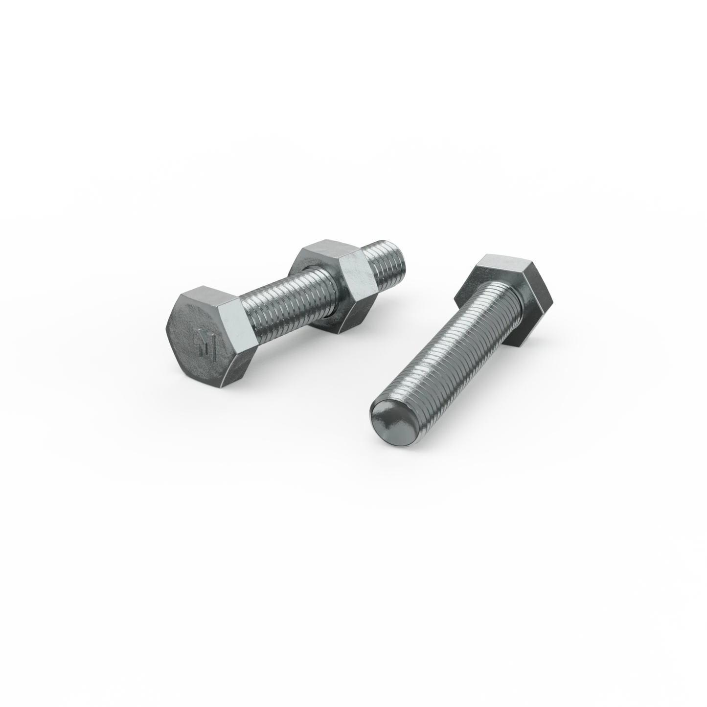 ZENITH M10 x 50mm Zinc Plated Hex Head Bolts & Nuts, Indoor Construction, AS Compliant