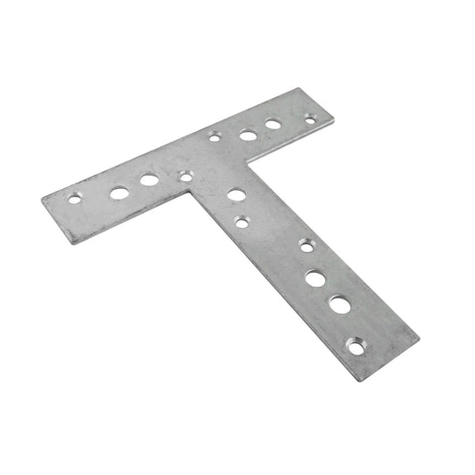 Carinya Zinc Plated T Shape Mending Plate 190x190x40x3.5mm, Reinforced Strength, Durable Steel