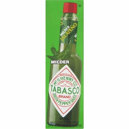 Tabasco Green Pepper Mild Sauce 6-Pack 60ml - Mild Heat, Fresh Peppery Taste