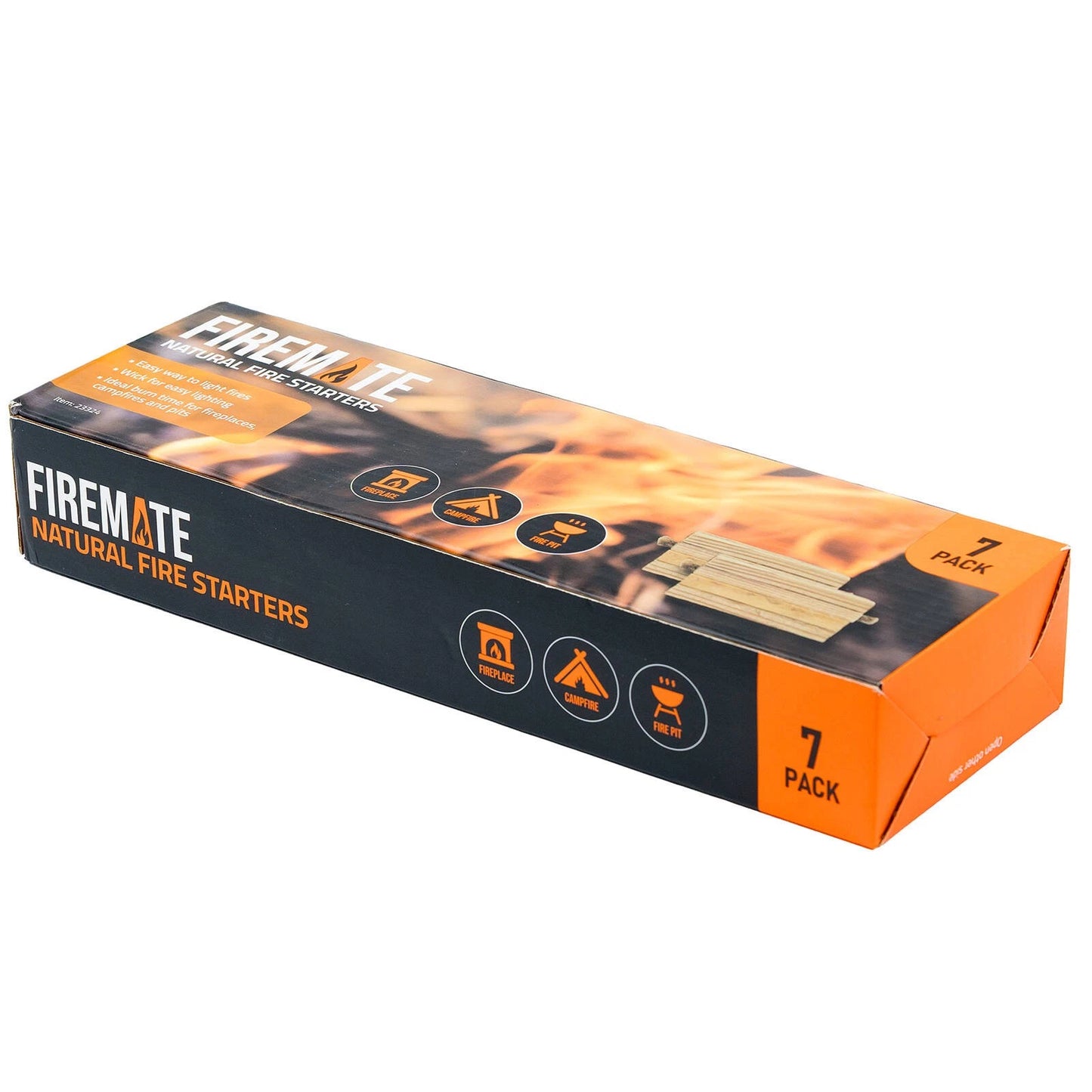 Firemate Natural Fire Starters 7 Pack - Easy Light, Non-Toxic, Indoor/Outdoor Use