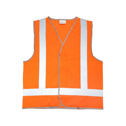 Craftright Hi Vis Orange Day/Night Vest, Reflective, AS/NZS 1906.4:2010 Compliant
