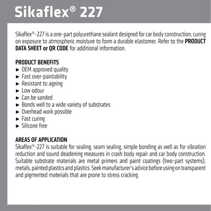 Sika Sikaflex 227 White 150ml Polyurethane Sealant for Auto & Construction