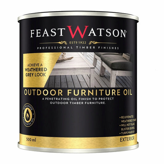 Feast Watson Weathered Grey Outdoor Furniture Oil 500ml - UV & Water Resistant