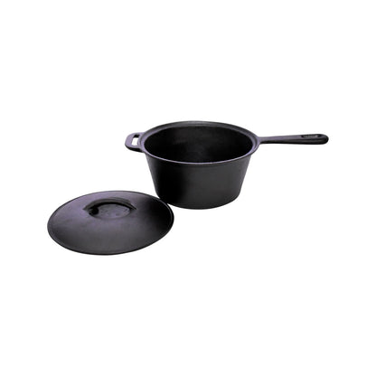 Jumbuck 1L Cast Iron Saucepan - Versatile, Durable, Indoor & Outdoor Cooking