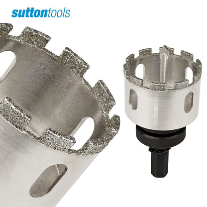Sutton Tools 35mm Diamond Grit Holesaw, Universal, Deep Cutting, Heat Dissipation