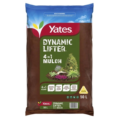 Yates 50L Dynamic Lifter 4 in 1 Mulch - Soil Enrichment, Weed Suppression, Moisture Retention