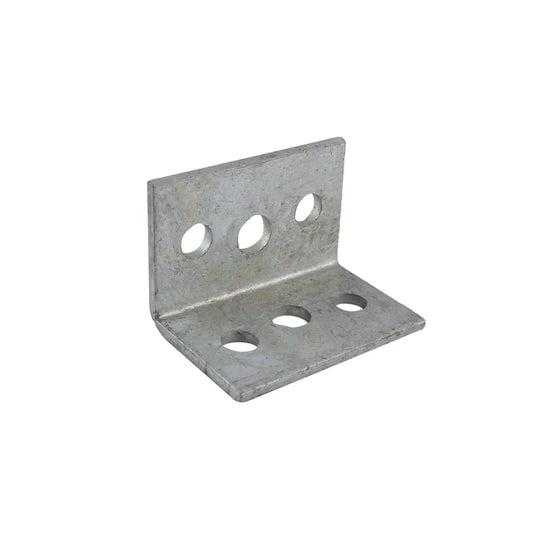 Carinya Galvanised Reinforcing Angle Bracket 50x50x75x4mm, 600kg Load, Indoor/Outdoor Use