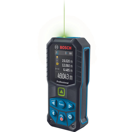 Bosch Professional 50m Green Laser Distance Measurer, Rugged Design, Bluetooth® Connectivity