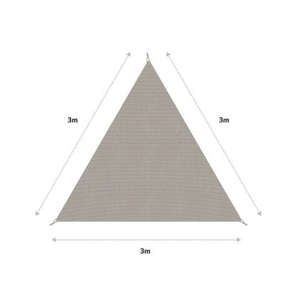 Coolaroo 3m Triangle Riverstone Shade Sail, 90% UV Block, Cancer Council Endorsed