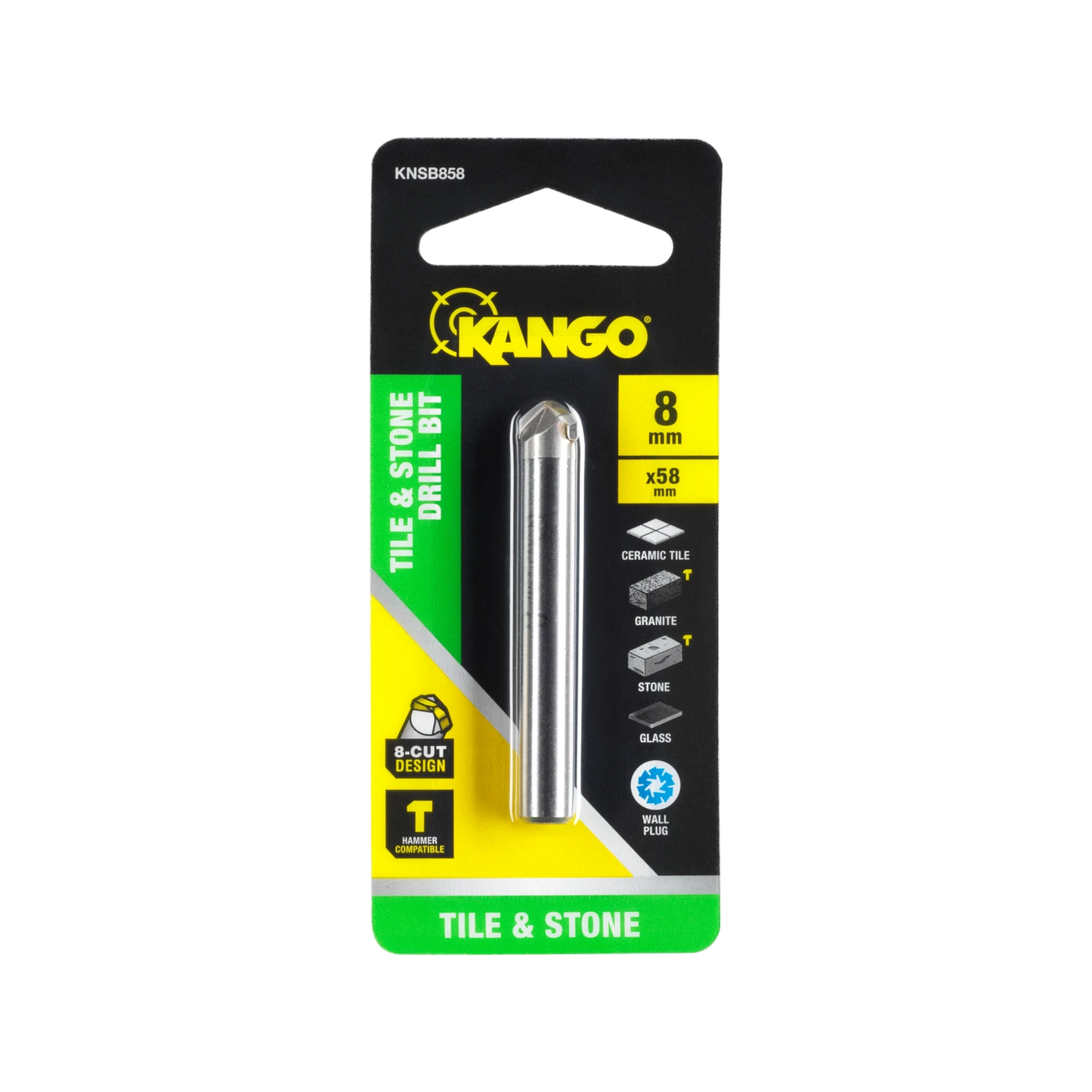 Kango 8mm Carbide Tip Stone & Tile Drill Bit for Ceramic, Granite, Glass