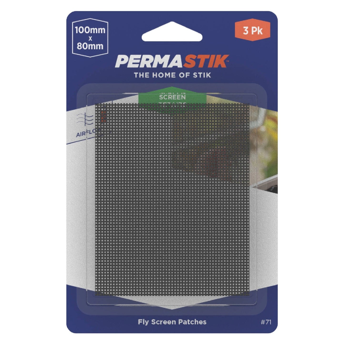 Permastik Adhesive Screen Patches 100x80mm 3 Pack - Easy Self-Adhesive Flyscreen Repair