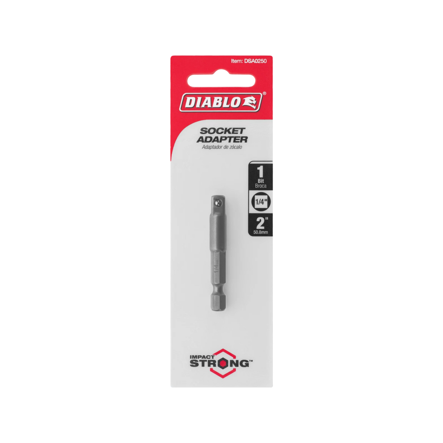 Diablo 1/4" 50mm Socket Adapter - Durable, Impact Resistant, Versatile Conversion