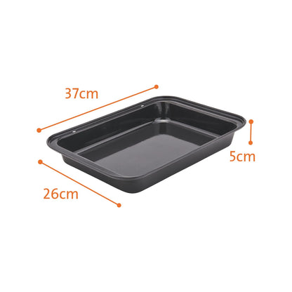 Jumbuck Enamel Roasting Tray, Non-Stick, 37x25.5x5cm, High-Temp Resistant, In-Built Handles