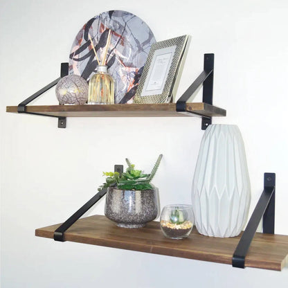 Carinya Black Exposed Triangle Stayed Bracket, 210x185mm, Powder-Coated Steel, 70kg Load