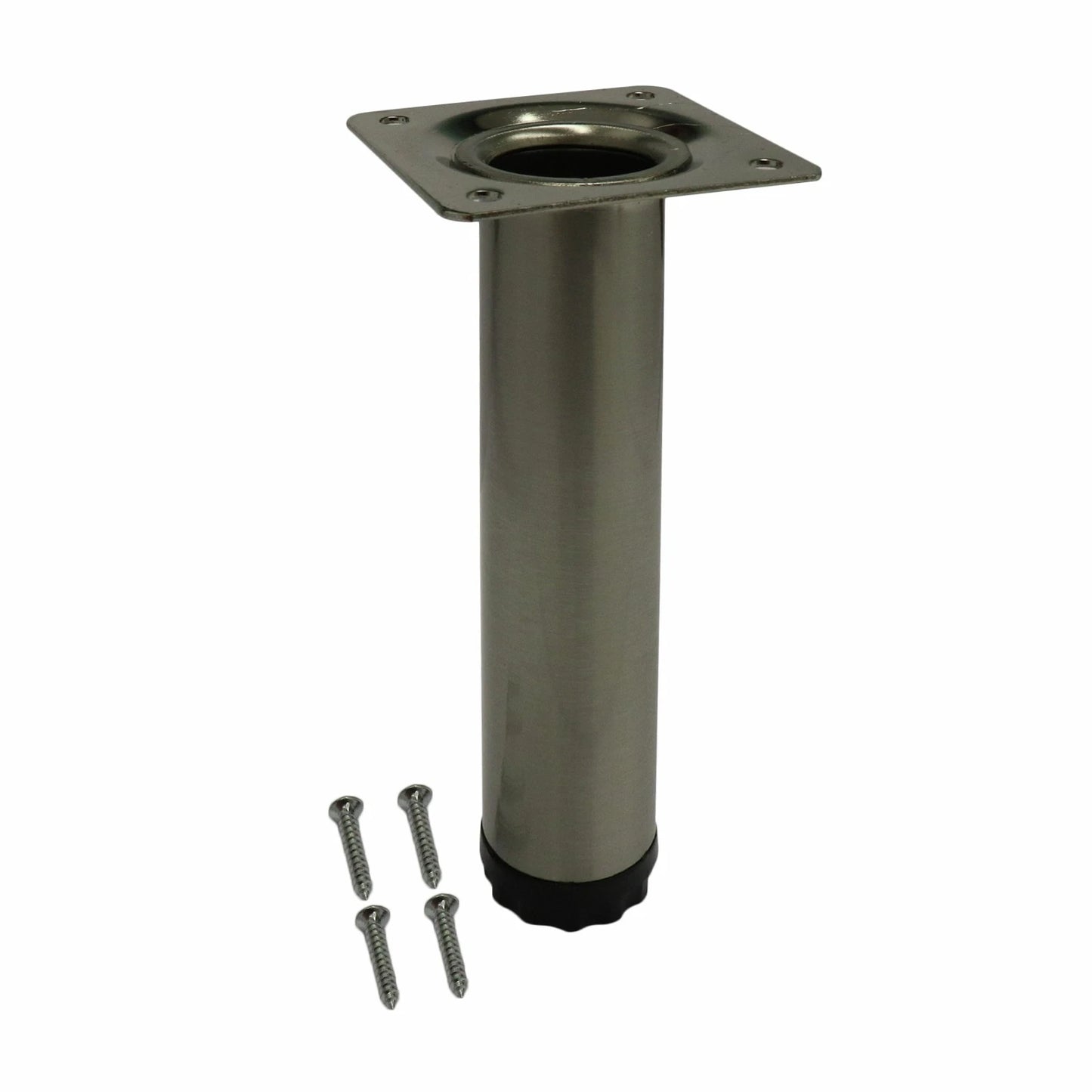 Adoored Brushed Nickel Round Leg 30x150mm Steel Furniture Leg Easy Install