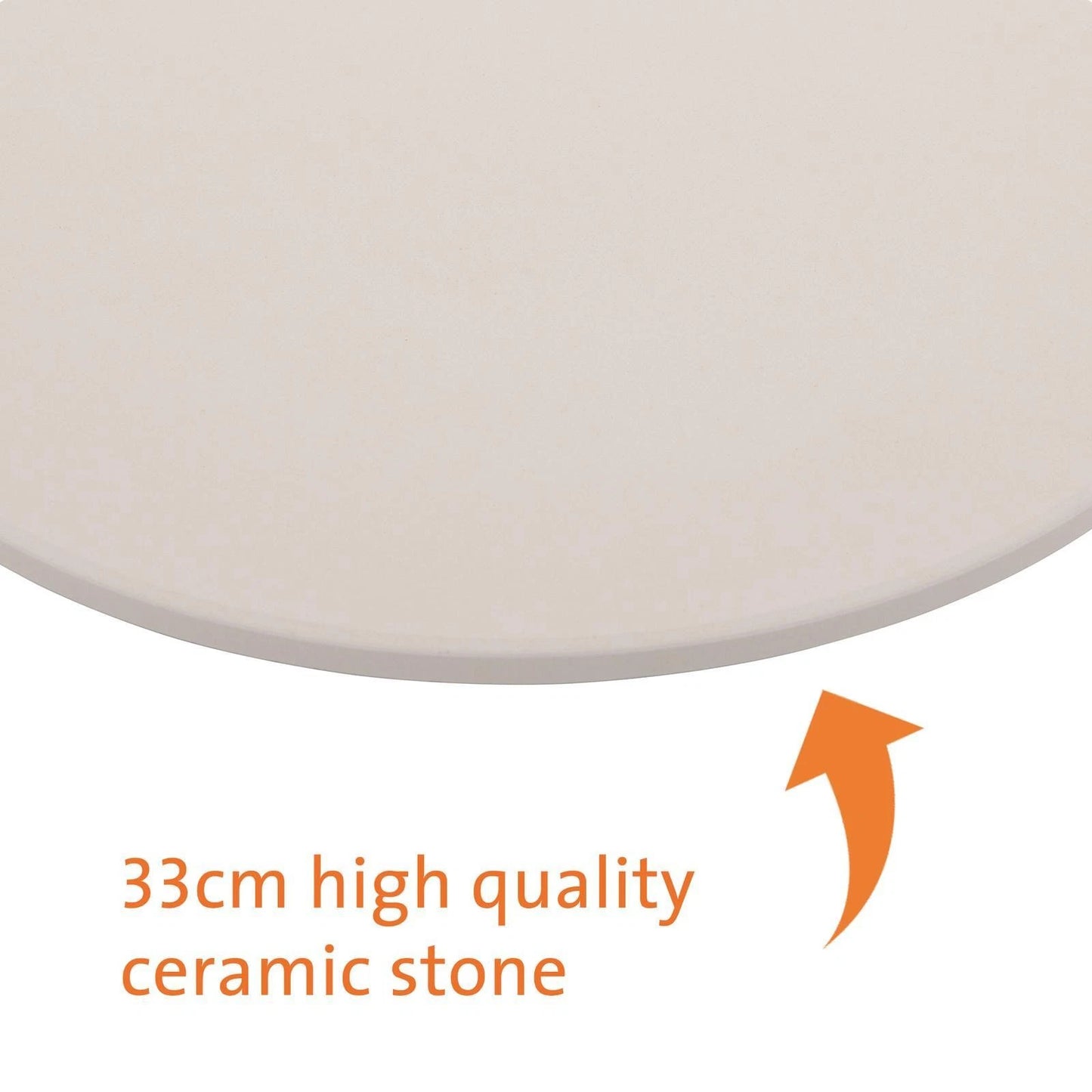 Jumbuck 33cm Ceramic Pizza Stone with Cutter & Wire Frame for Crispy Crusts
