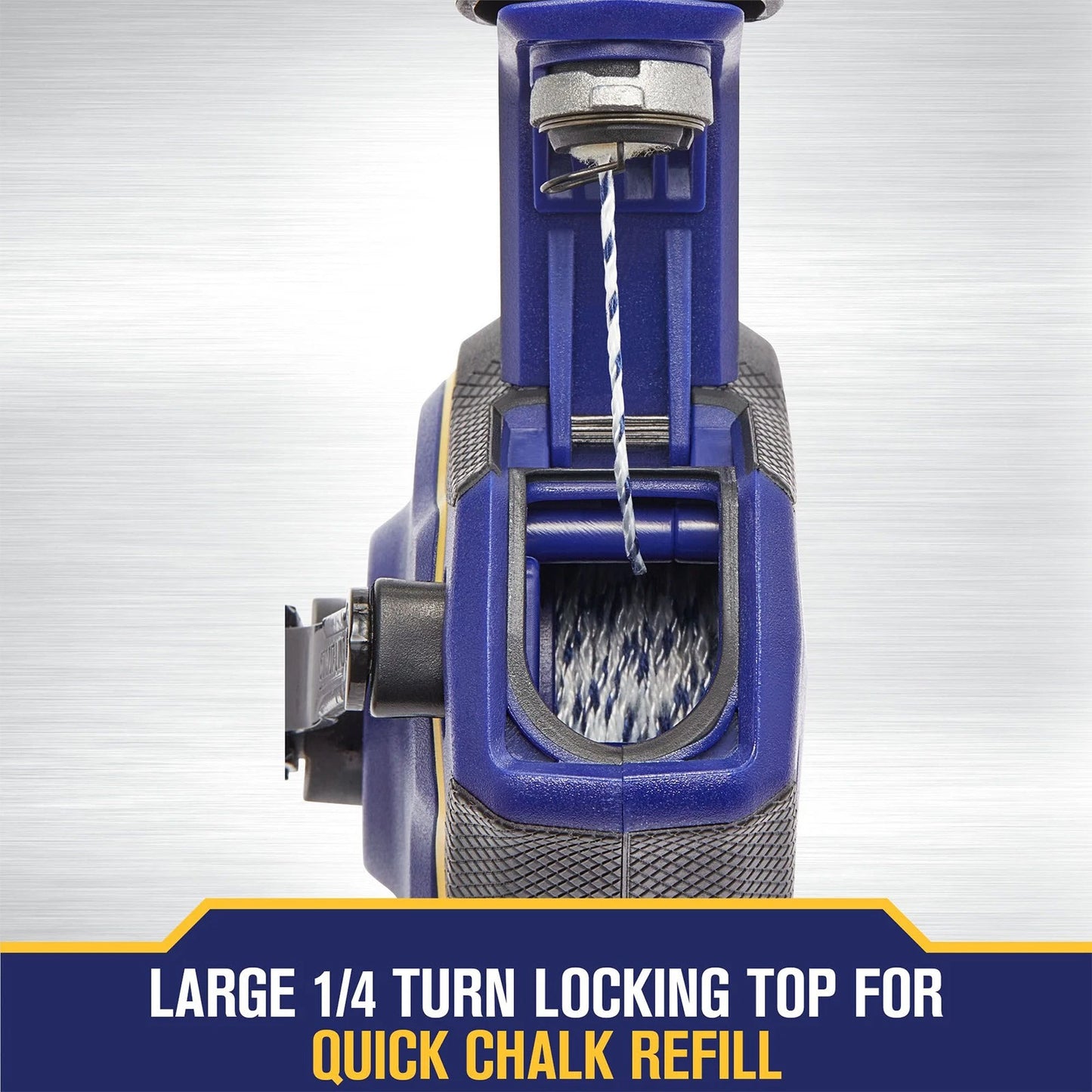 IRWIN Strait-Line Speedline Pro Chalk Reel, 6:1 Gears, Anti-Jam, 30m Line, Overmould Grip