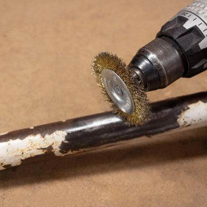 Josco 5 Piece Drill Brush Kit, Brass-Coated Steel, Versatile Cleaning, 1/4" Hex Shank