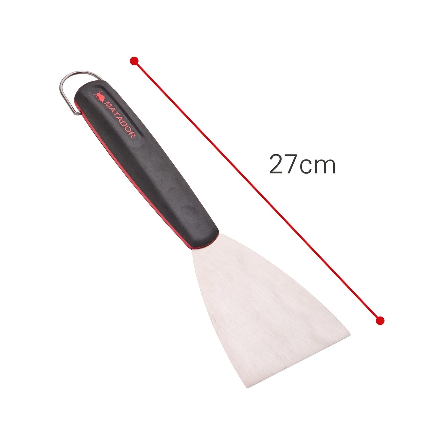 Matador Cooking Scraper - Ergonomic Handle, Stainless Steel Blade, Wide Angled Design