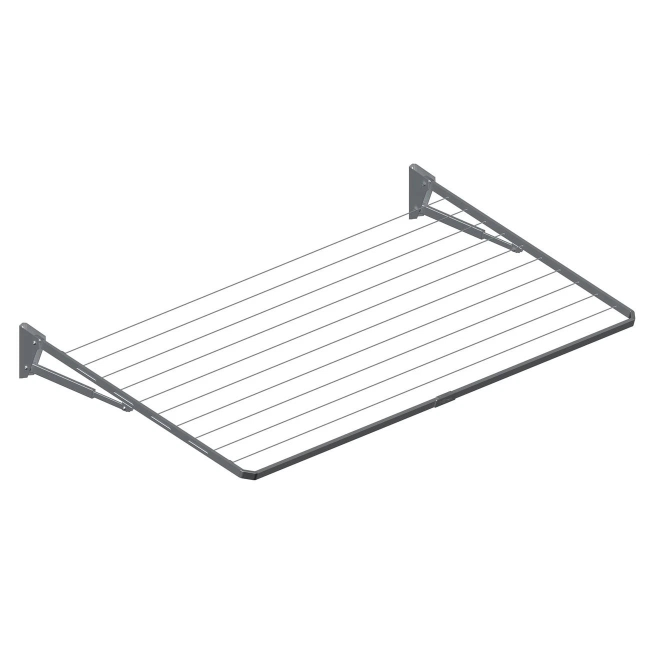 Sunfresh Dark Grey Folding Clothesline - Powder Coated Steel, Space-Saving, Durable