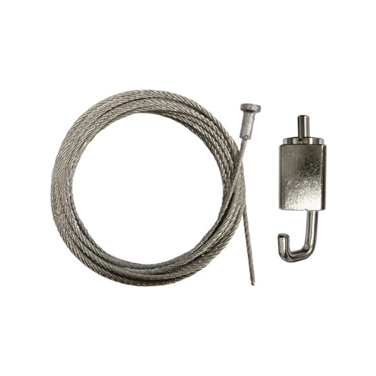 Gallery Home 25kg Adjustable Hook & Wire Line, Silver, Easy Install, Flexible Hanging