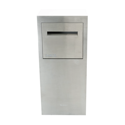 Sandleford 92cm White Matte Stainless Steel Parcel Letterbox with Rear Access