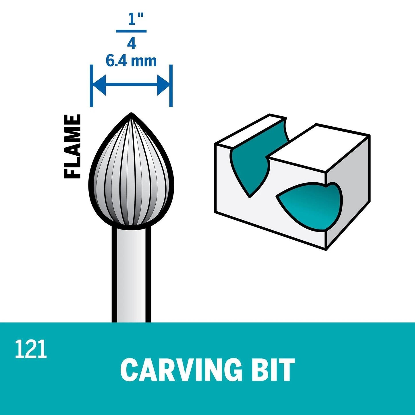 Dremel 6.4mm High Speed Cutter for Detailed Carving, Engraving & Shaping